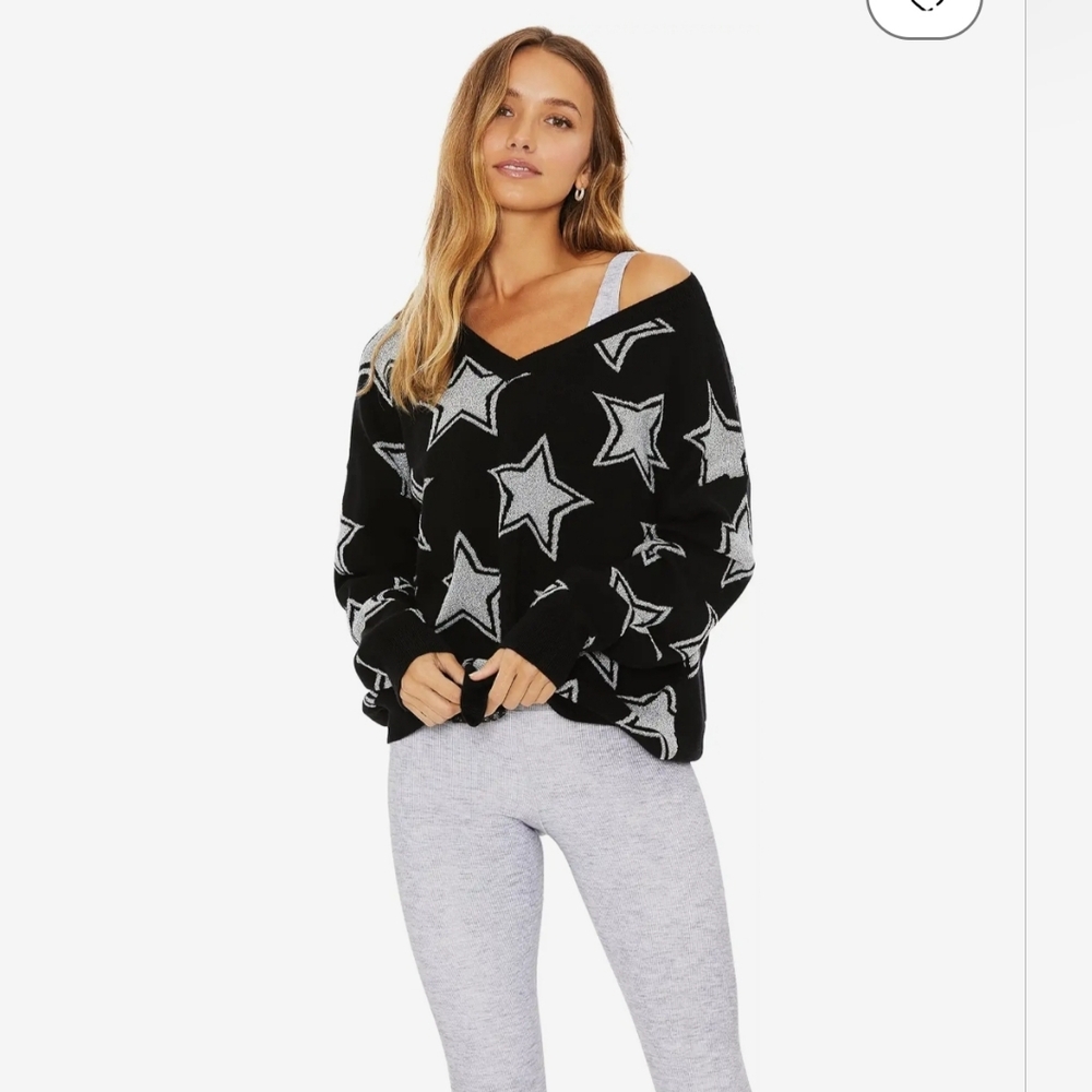BeachRiot Joey Sweater Stars Knit S NWOT